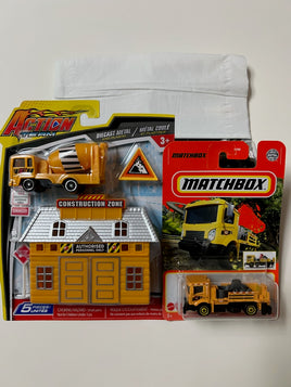 5 Piece Construction Set Plus Matchbox Construction Truck